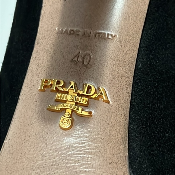 Prada Black Suede Platform Heeled Over the Knee Boots - Picture 7 of 16